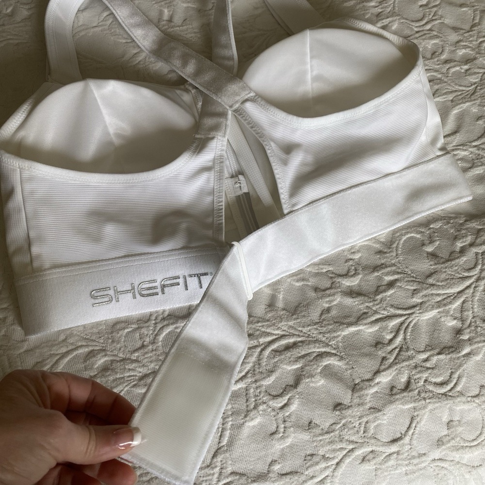 Shefit Ultimate High Impact Sports Bra Zip Front Adjustable 3Luxe 3 Luxe White - Picture 6 of 8